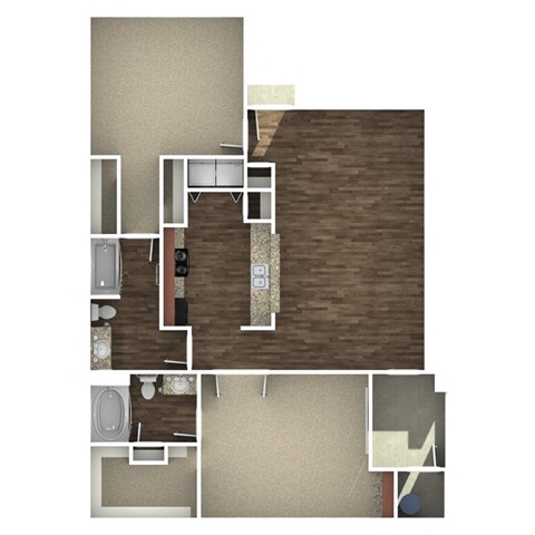 The Presley at Whitney Ranch Apartments Hideaway Floor Plan